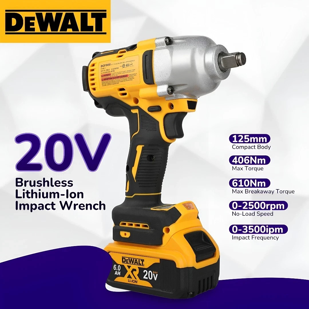 DeWALT DCF900 20V Brushless Impact Wrench 1/2&Prime; 1898Nm High Torque Cordless..
