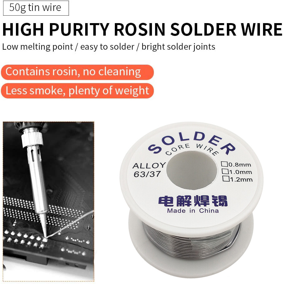 90W Soldering Iron Gun Kit Adjustable Temperature Welding Solder Wire Flux Paste