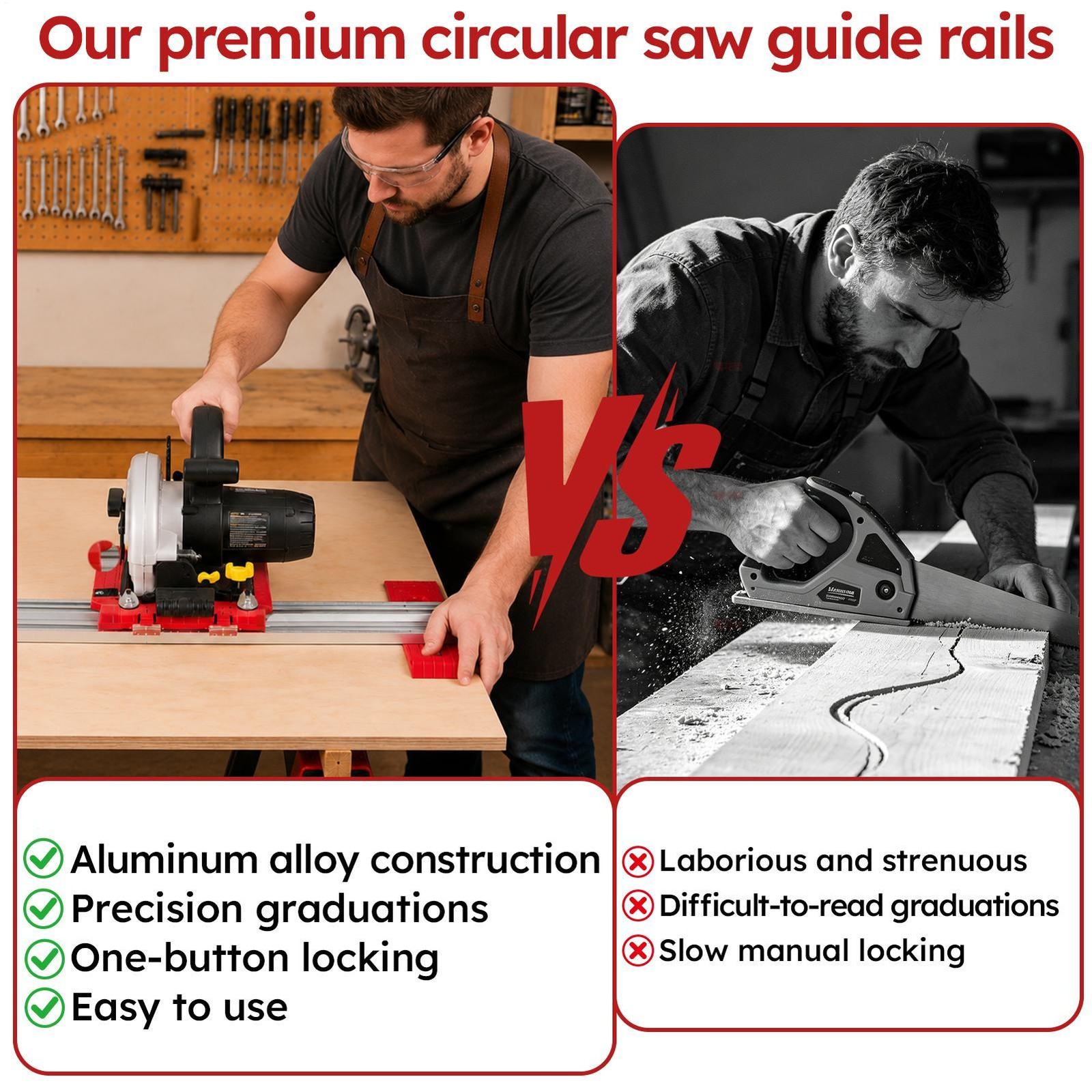 Rip-Cut Circular Saw Guide And Fixed Cutting Bracket C