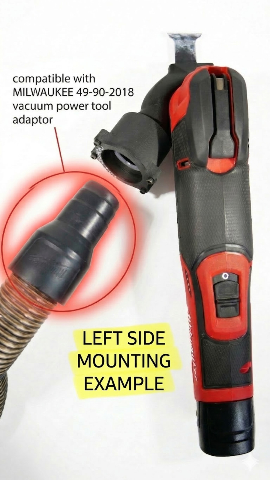 MILWAUKEE Multi Tool Dust Collection Attachment – Fits 2526-20, 2836-20, 2626-20