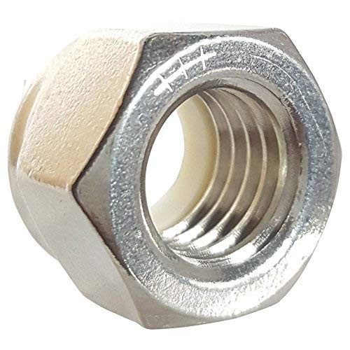 Nylon Insert Hex Lock Nuts – 1&Prime;-14 (5-Pack) Stainless 1-14 (5 Pack)