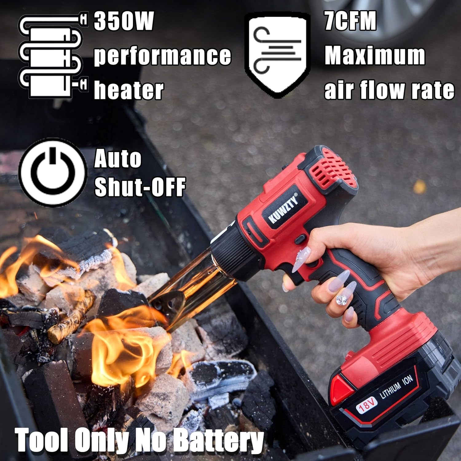 Cordless Heat Gun for Milwaukee M18 Battery – Max 1022°F (Tool Only)