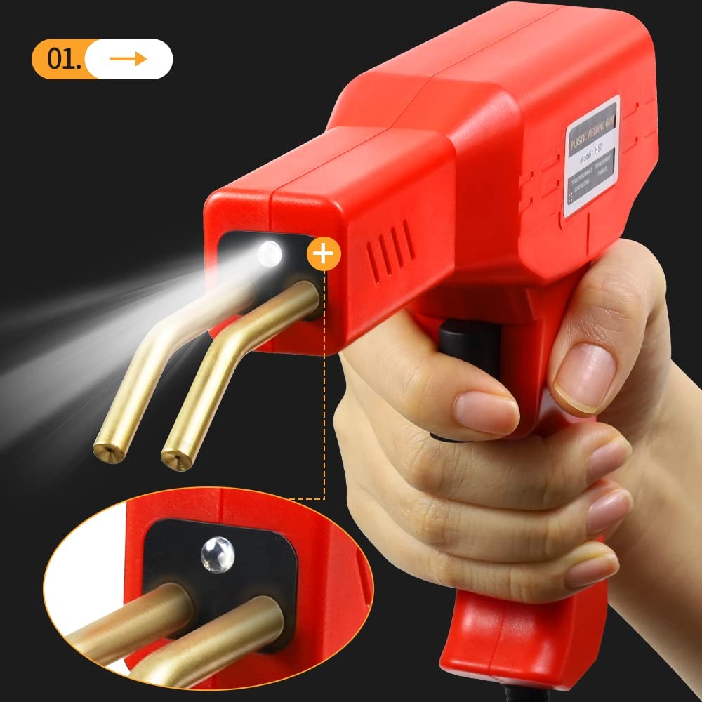 Plastic Welding Machine Car Bumper Repair Kit,6Types 1050 Staples Plastic Wel…