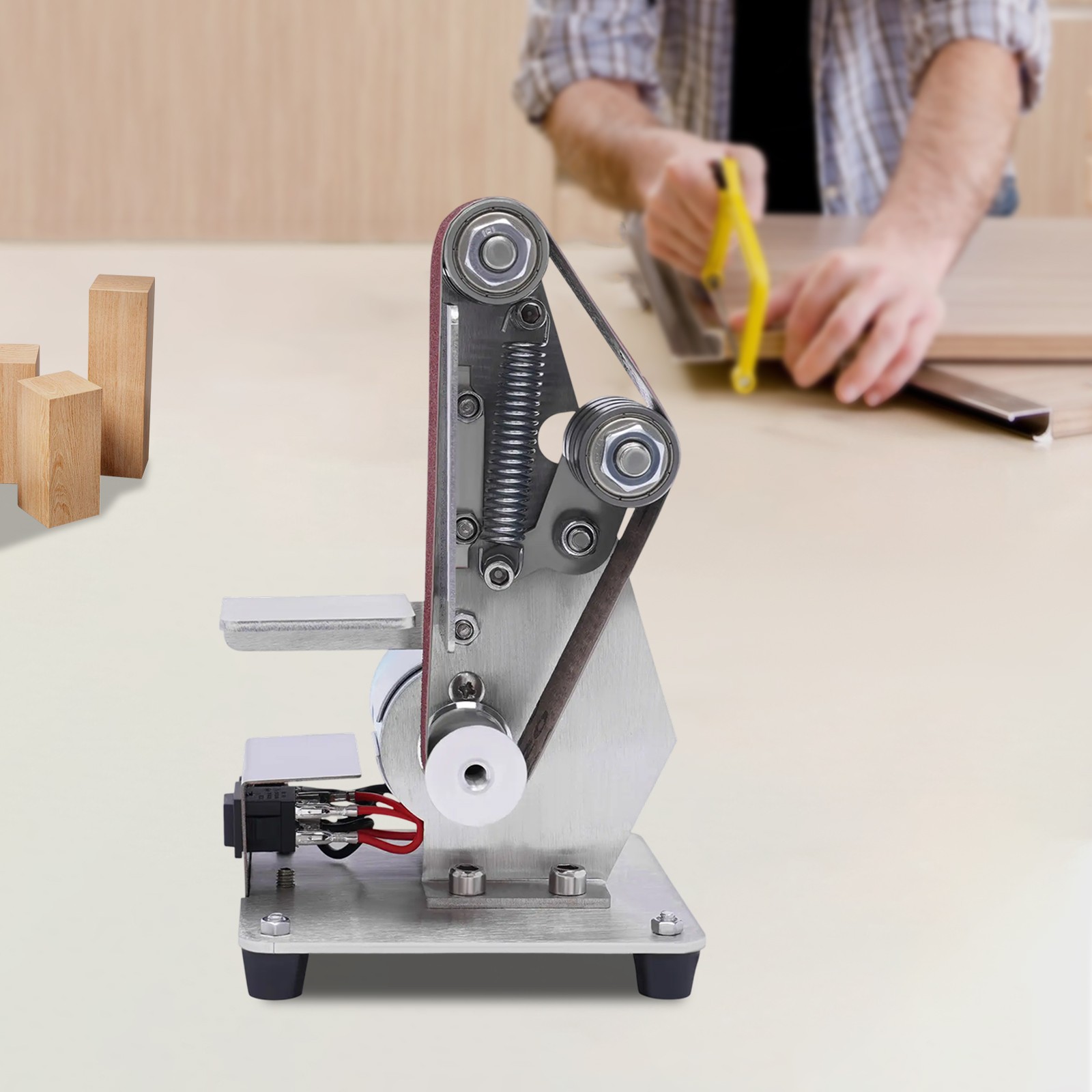 Professional 110-240V Electric Belt Sander Knife Grinder Edge Sharpening Tool