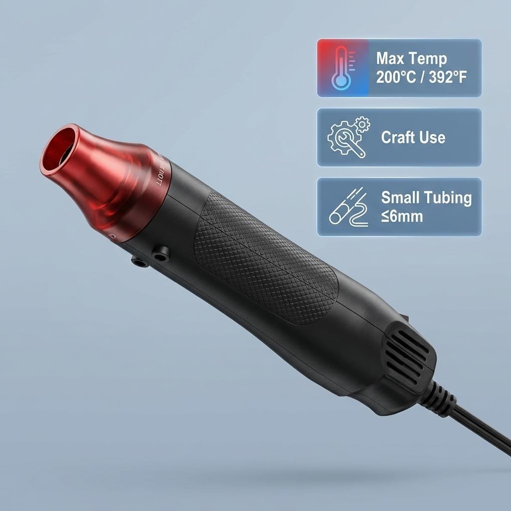 Efficient 300W Mini Heat Gun with Stand for Epoxy Resin & Shrink Tubing