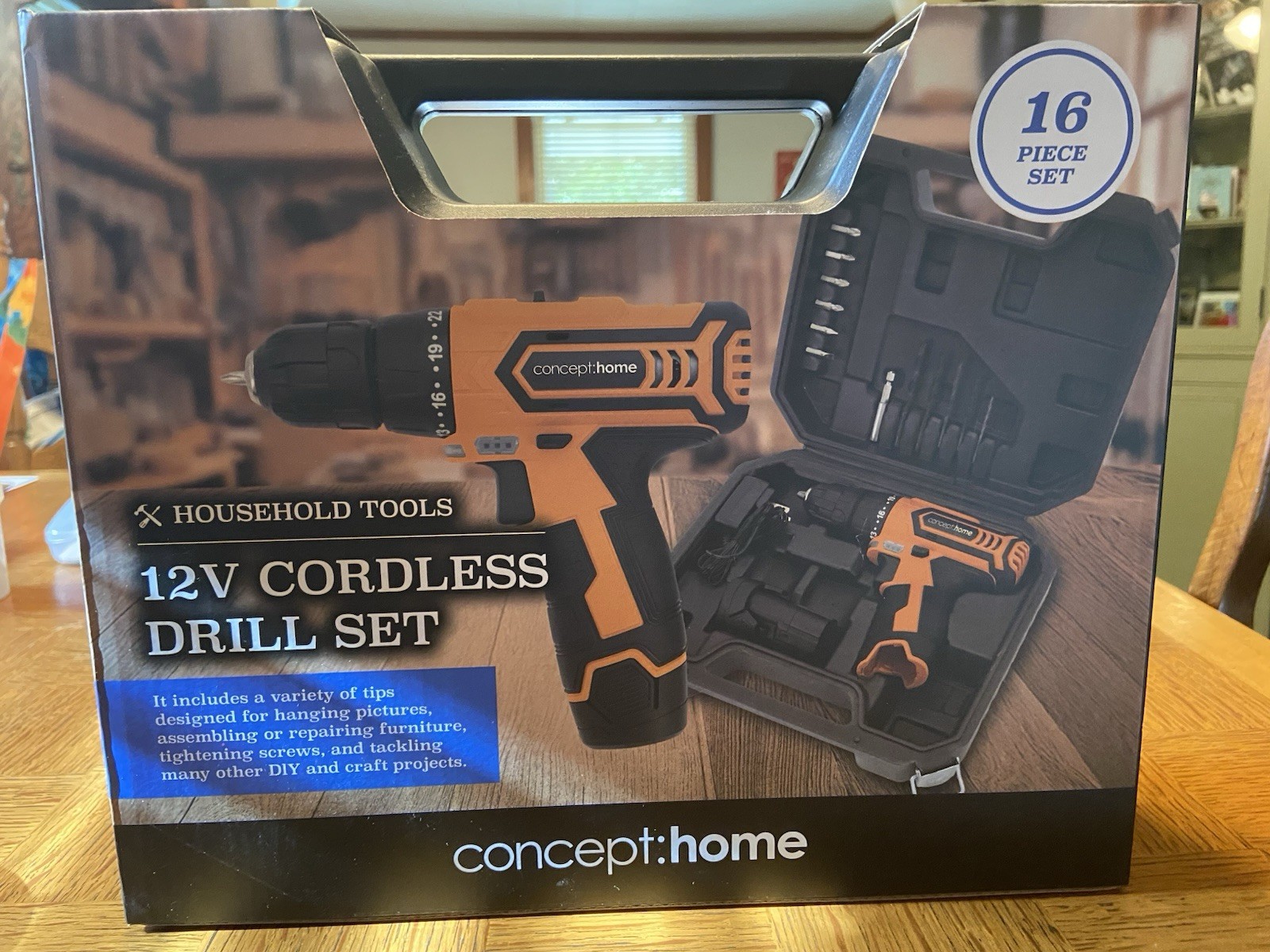 Concept:home 12V Cordless Drill Set, New In Box
