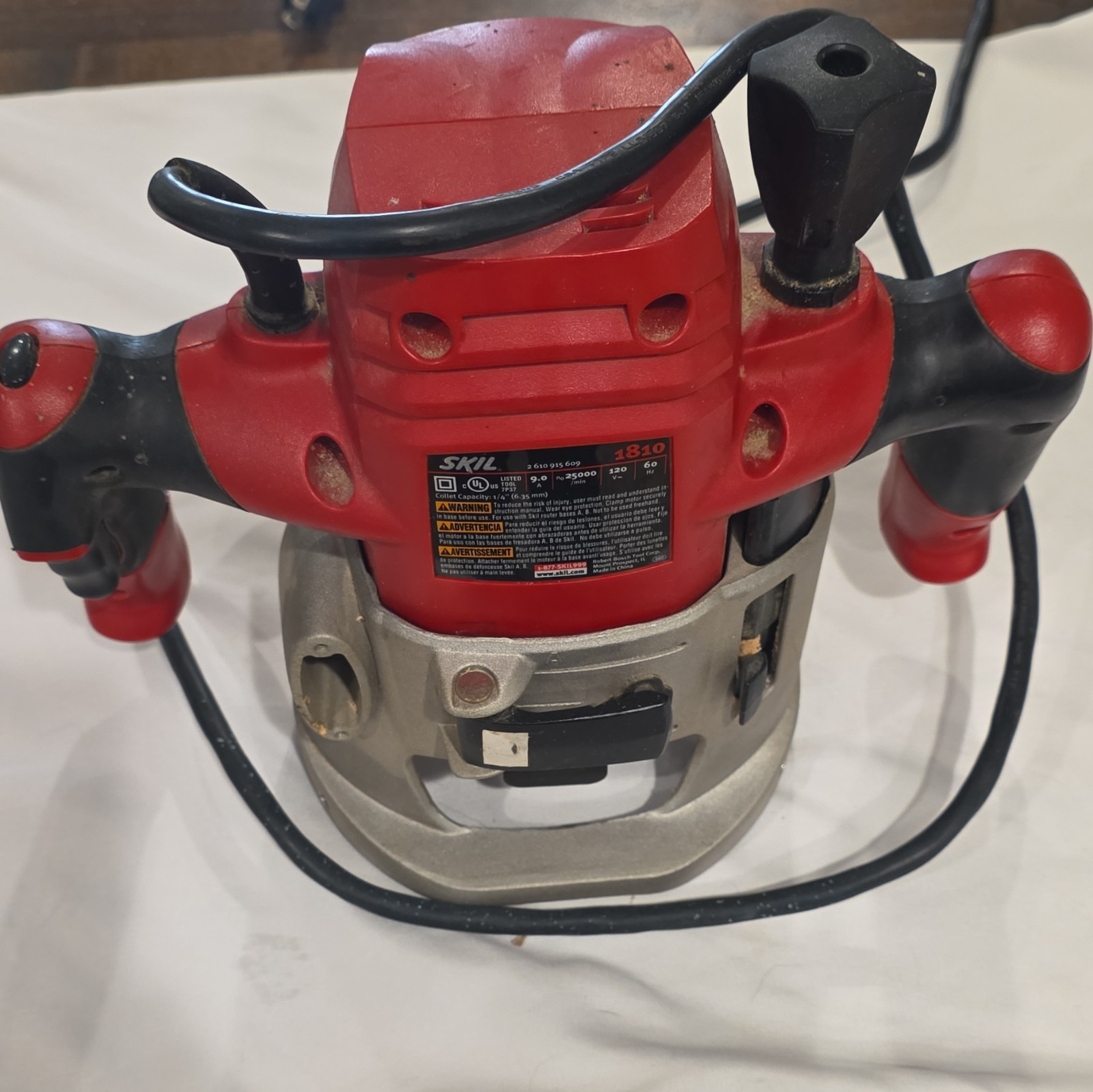 SKIL 1810 1-3/4 HP Corded Router 120V Red, 1/4 in Collet Capacity