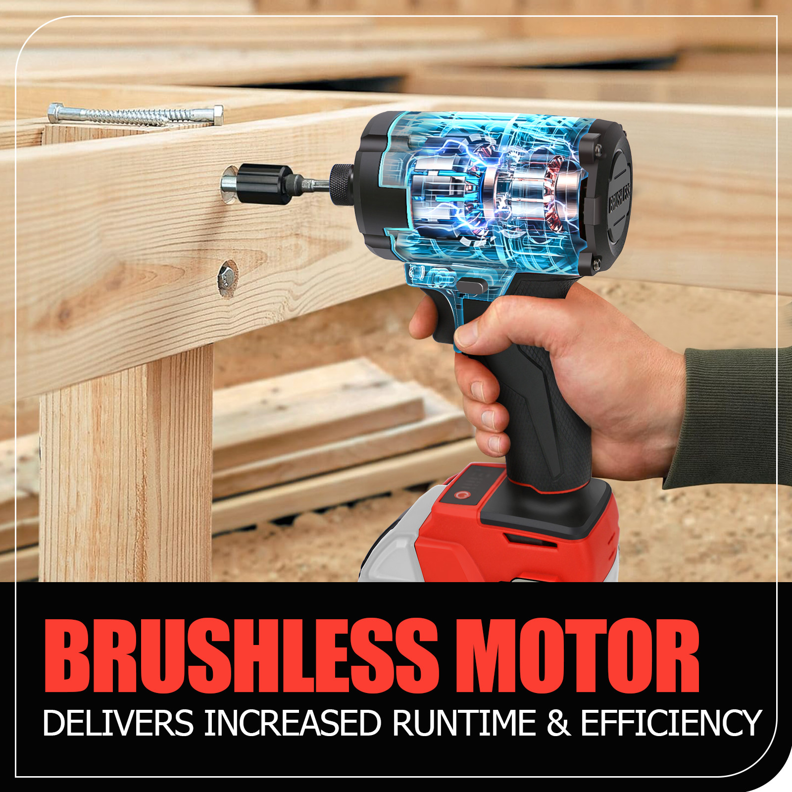 Compatible Milwaukee M18 Lithium-Ion Cordless 1/4&Prime; Hex Impact Driver Brushless