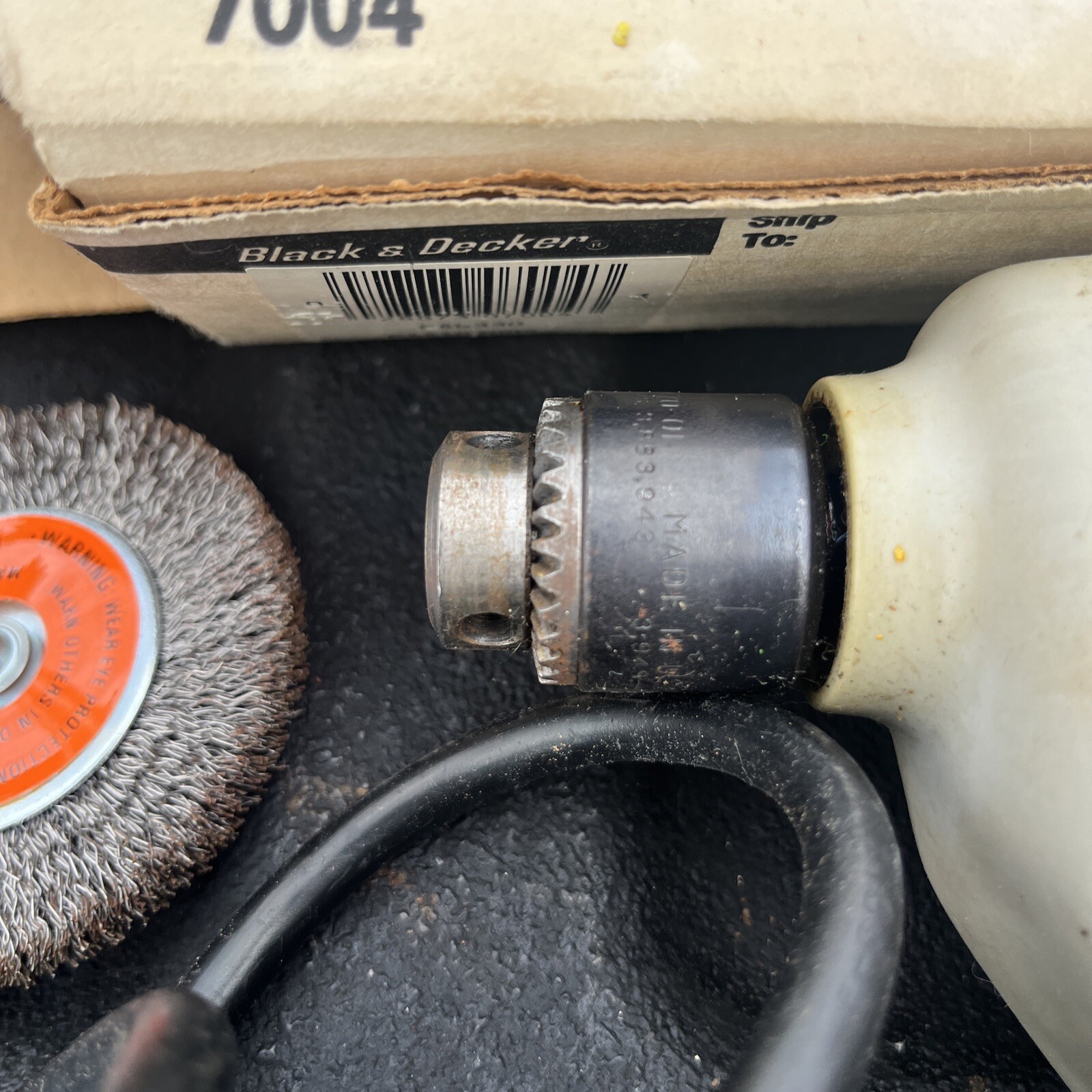 B&D Black & Decker 1/4&Prime; Corded Electric Power Drill 7004 Type 2 w/ Box TESTED