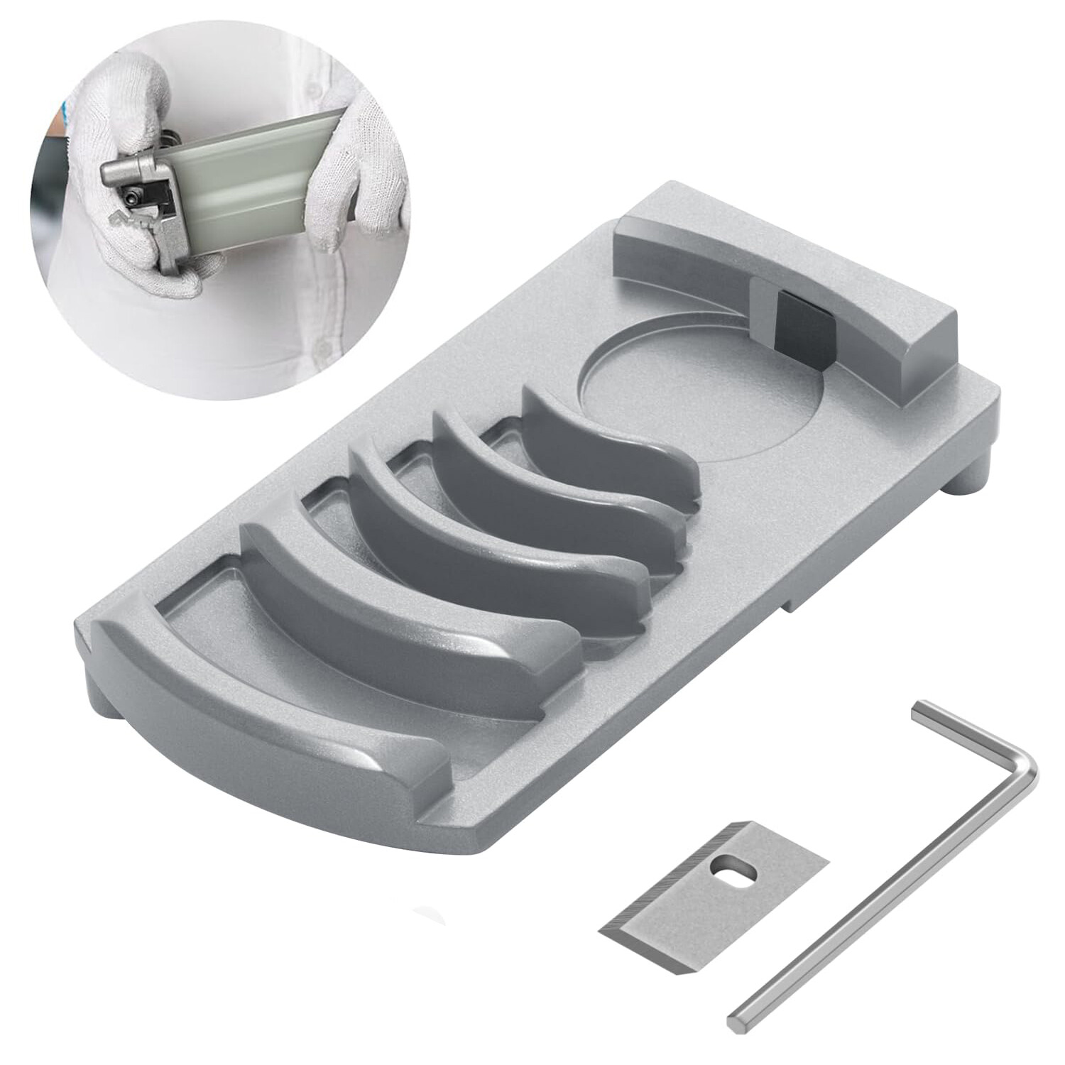 PVC Pipe Deburring Tool for Pipe burrs in Six Pipe sizes from 1-1/4 to 4 inches