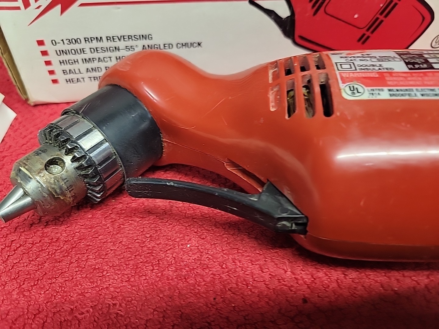 Milwaukee 3/8&Prime; Close Quarter Angle Drill Model 0375-1 Corded Electric USA 🇺🇸