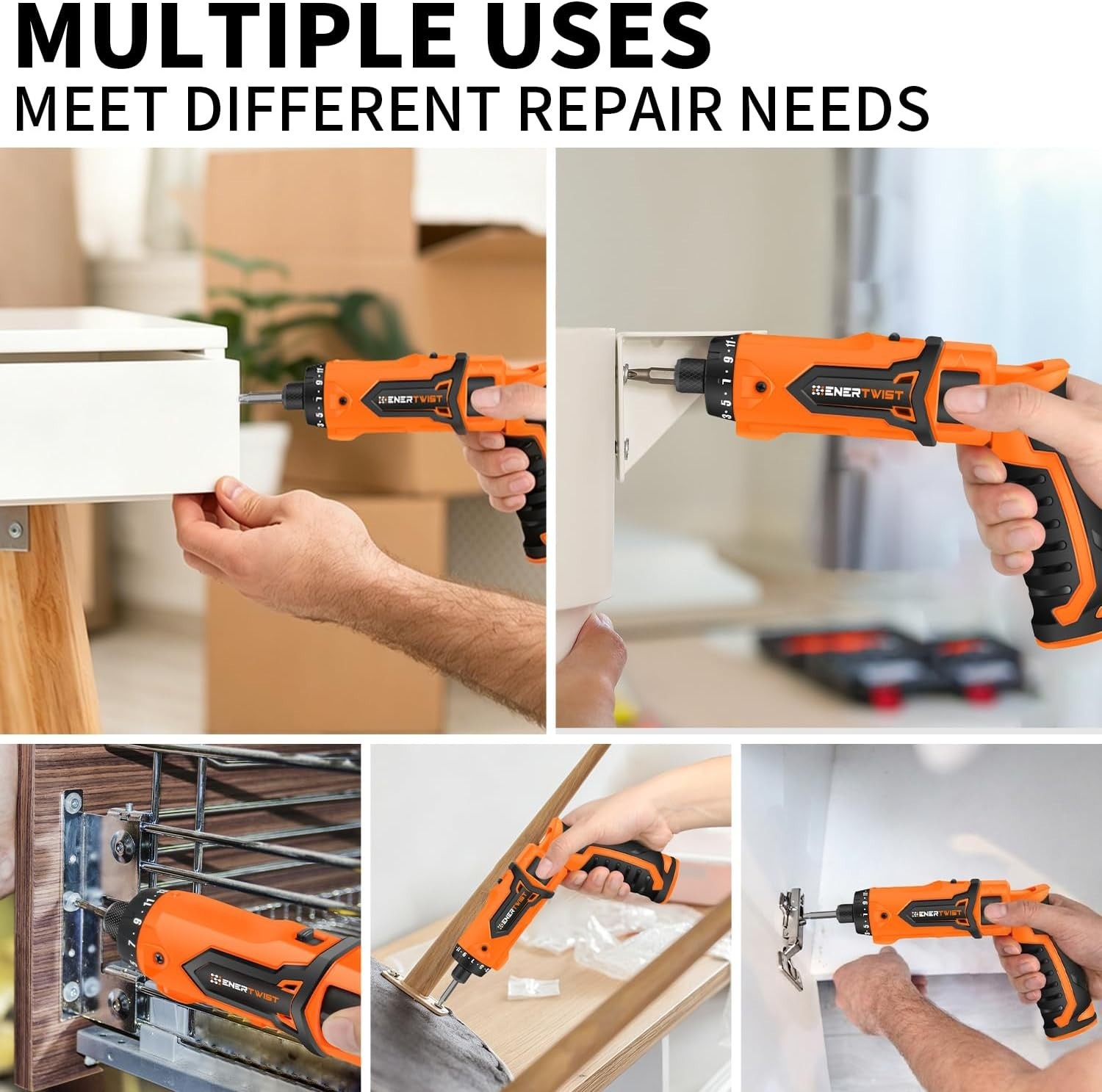 8V Cordless Screwdriver, 82 Accessory Kit, Max 10Nm 21+1 Cluth | Rechargeable…