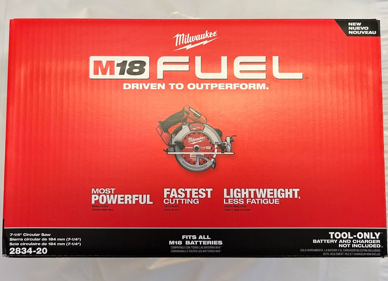 Milwaukee 2834-20 M18 Fuel 7-1/4 circular saw (BARE TOOL) NEW