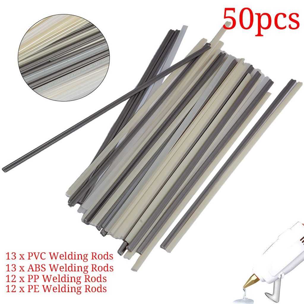 50pcs Plastic Welding Rods ABS/PP/PVC/PE Welding Sticks For Plastic Gun Welder