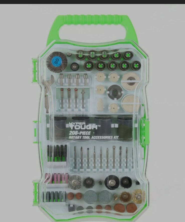 Hyper Tough 208-Piece Rotary Tool Accessories Kit