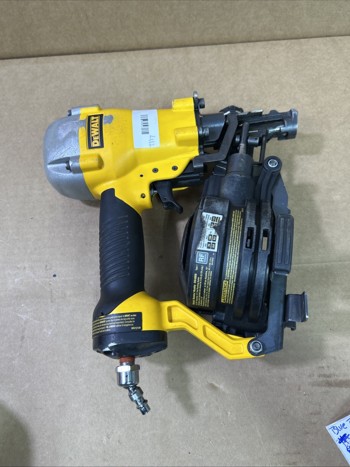 DeWalt Coil Roofing Nailer Model# DW46RN H17