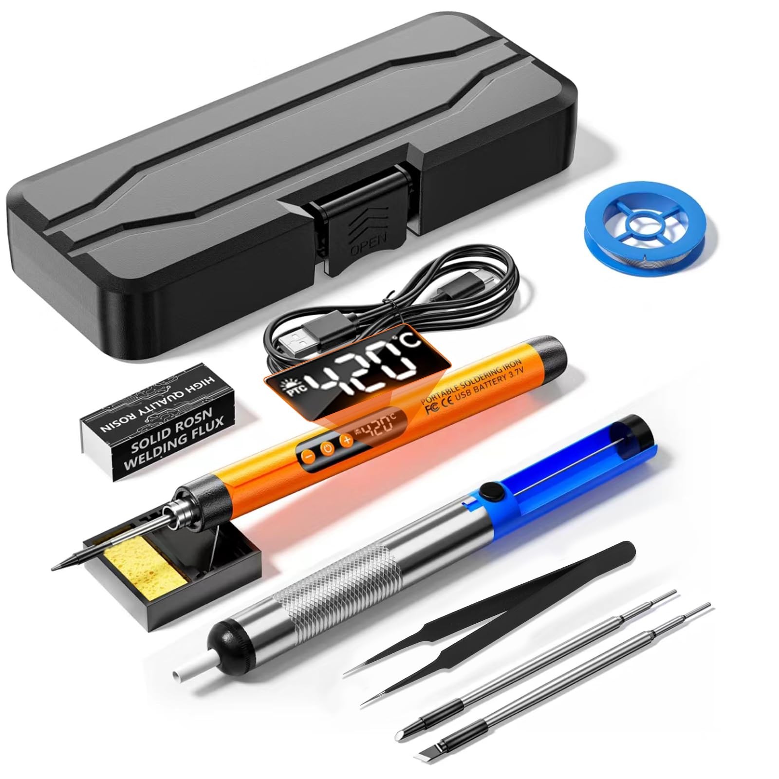 Rechargeable Soldering iron Kit,1000mah USB Wireless Electric Soldering,Cordl…