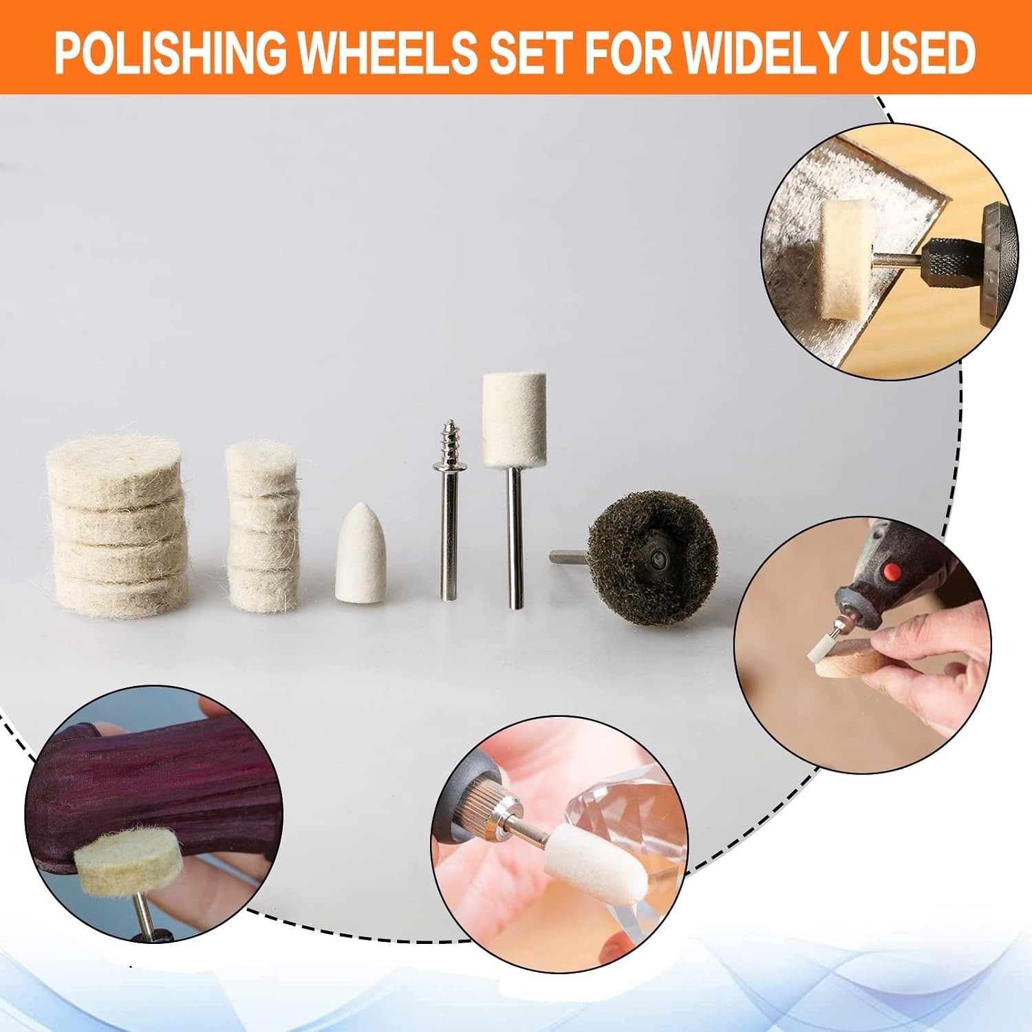 Efficient 134PCS Buffing and Polishing Kit with 1/8&prime; Shank for Various Materials
