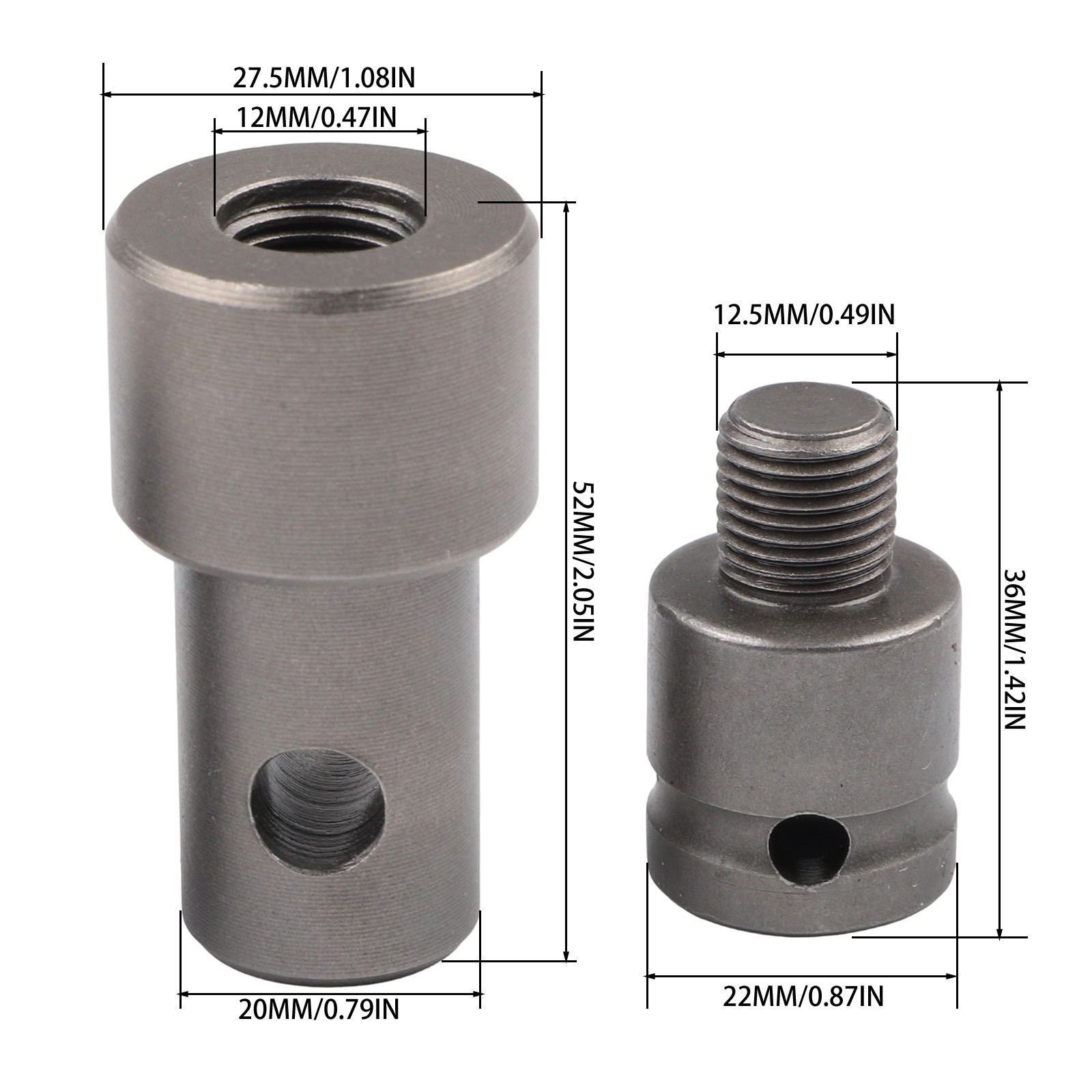 1pc Earth Auger Adapter Tool with 4 Interface Types for Impact Wrench and Drill