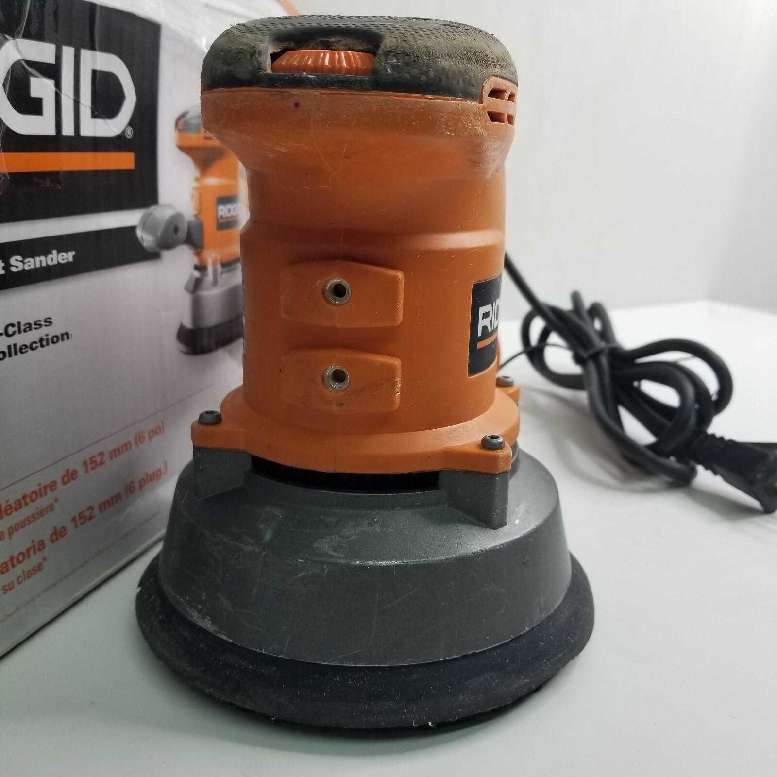 RIDGID 4 Amp Corded 6 in. Variable-Speed Dual Random Orbital Sander w/AIRGUARD 2