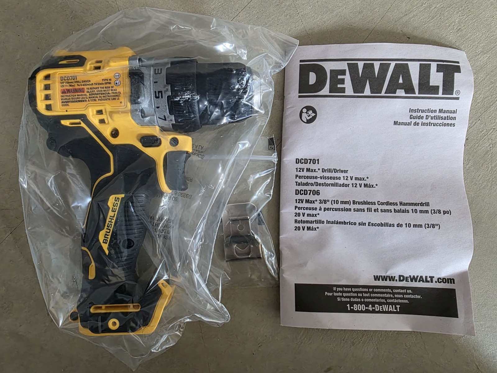 NEW Genuine DeWalt DCD701 12V XTREME MAX 3/8&Prime; Drill/Driver (Tool Only) FREESHIP