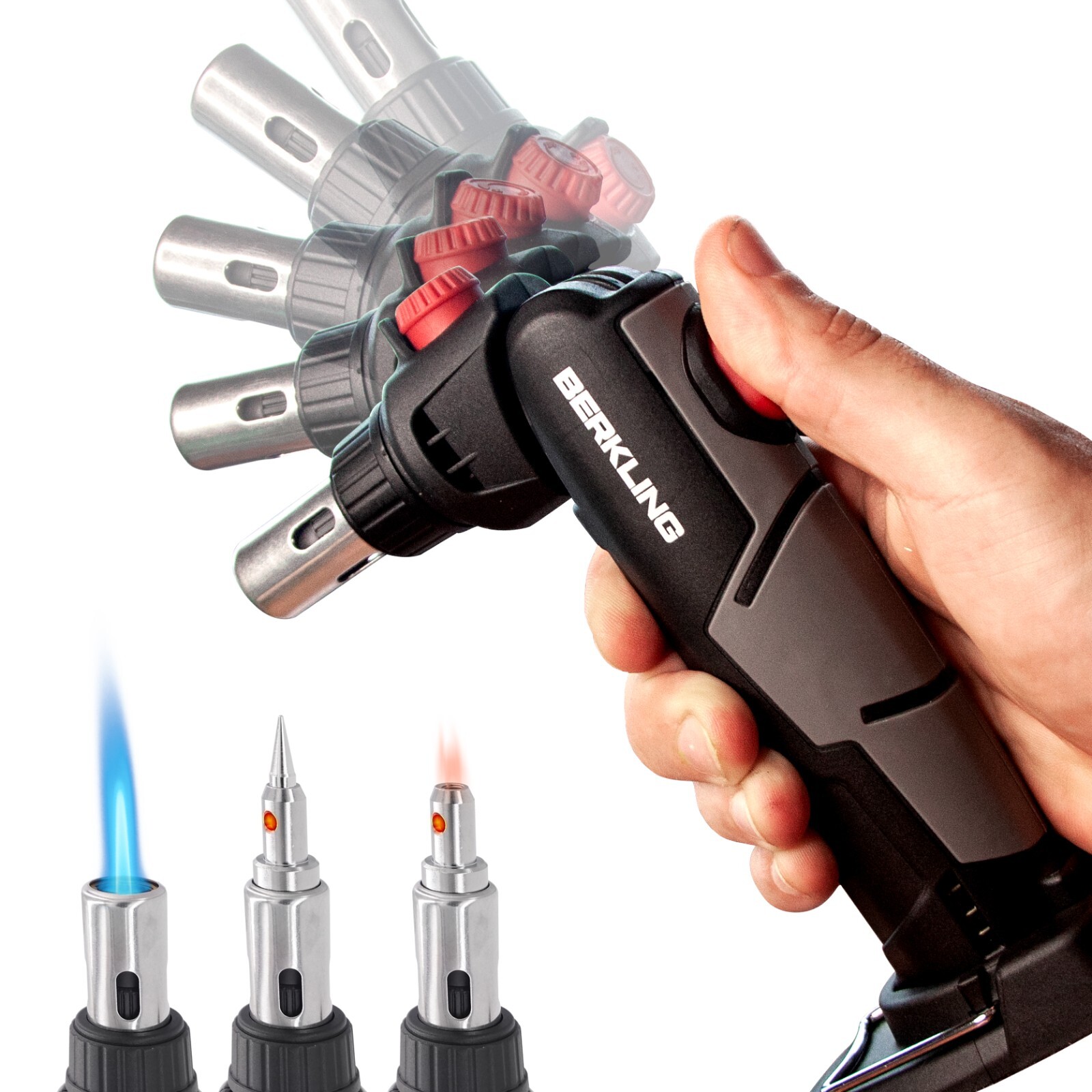 BSG-2000B All-in-1 Cordless Multi-Angle Butane Soldering Torch w/ Plastic Case