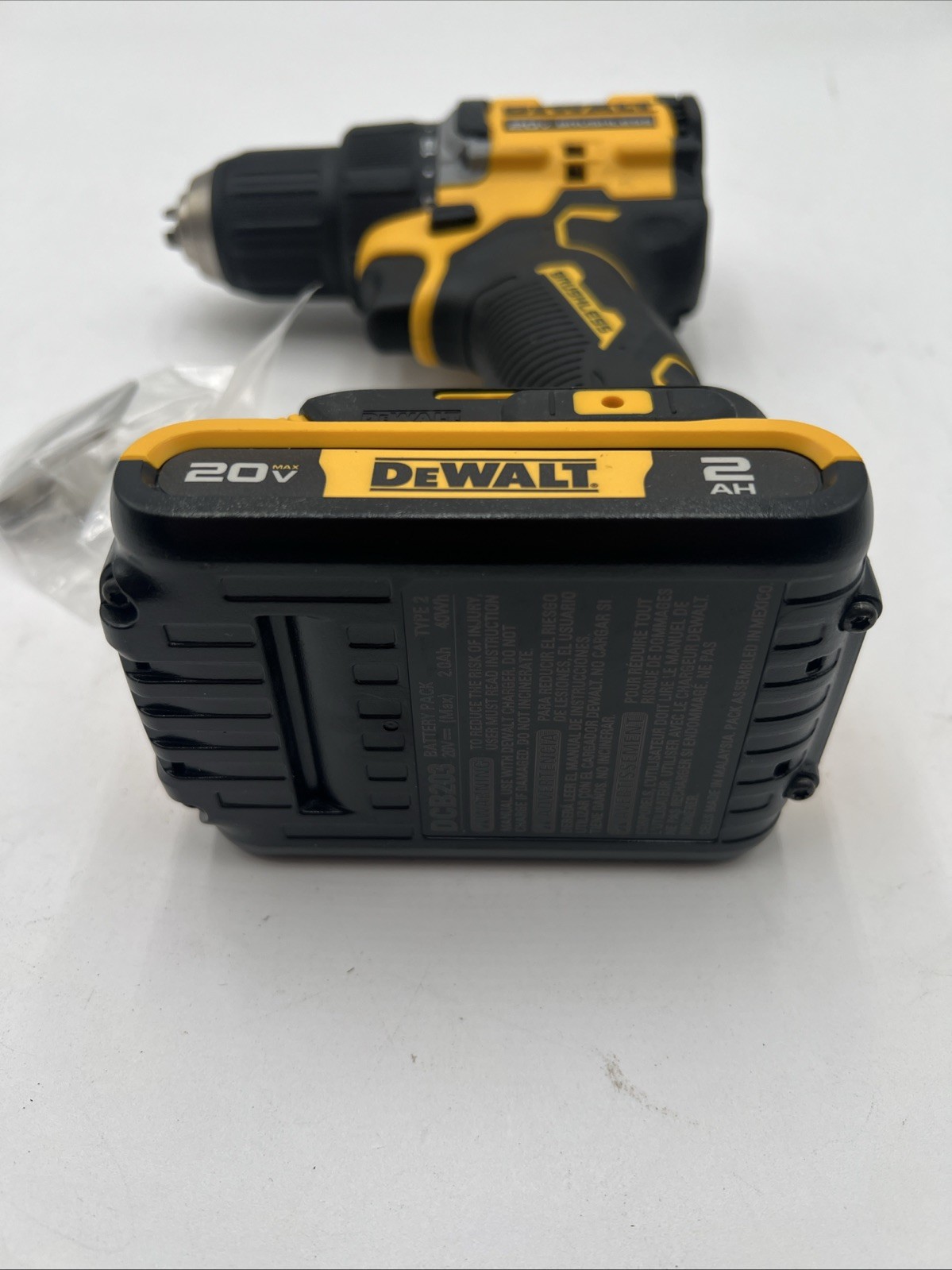 DEWALT DCD794 ATOMIC 20V 1/2&Prime; 2-Speed Brushless Drill Driver w/ 2ah Battery