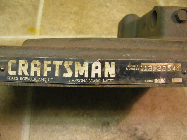Craftsman 113 22541 Belt Sander Machine Base 47216-103 113.22541