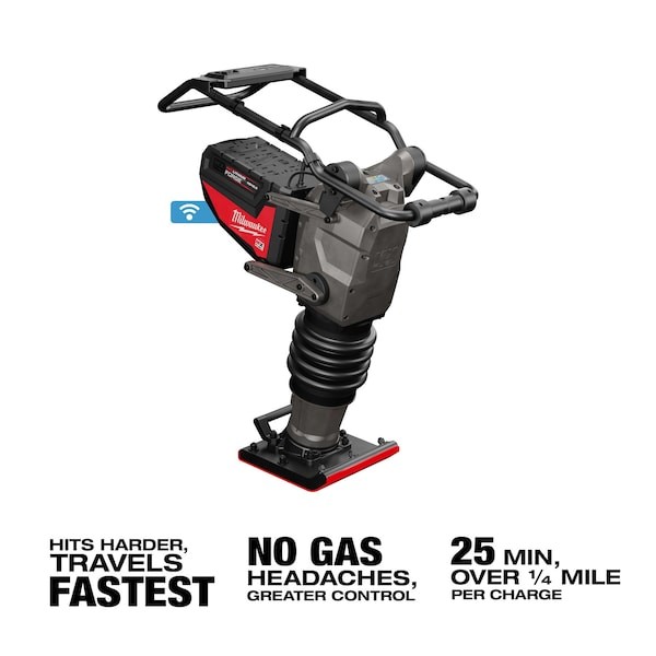 Milwaukee Tool Mxf270-2Hd Rammer Kit, Cordless, 13 3/4 In L, 172 Lb