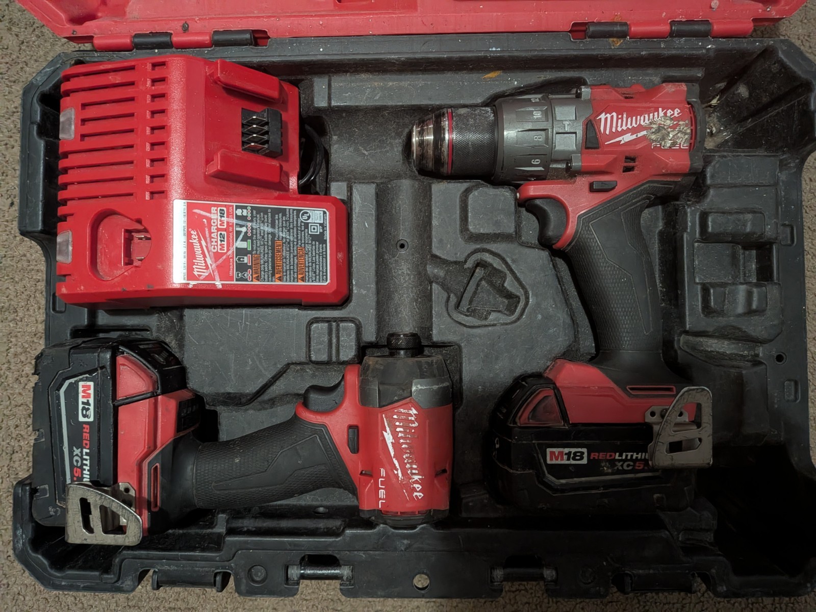 Milwaukee M18 FUEL 18V 3697-22 2-Tool Combo Kit w/ 2 Li-Ion Batteries