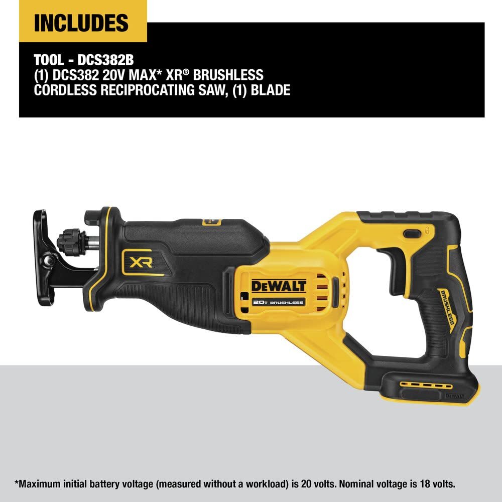 DEWALT 20V MAX XR Reciprocating Saw Cordless 2-Finger Variable Trigger Keyles…