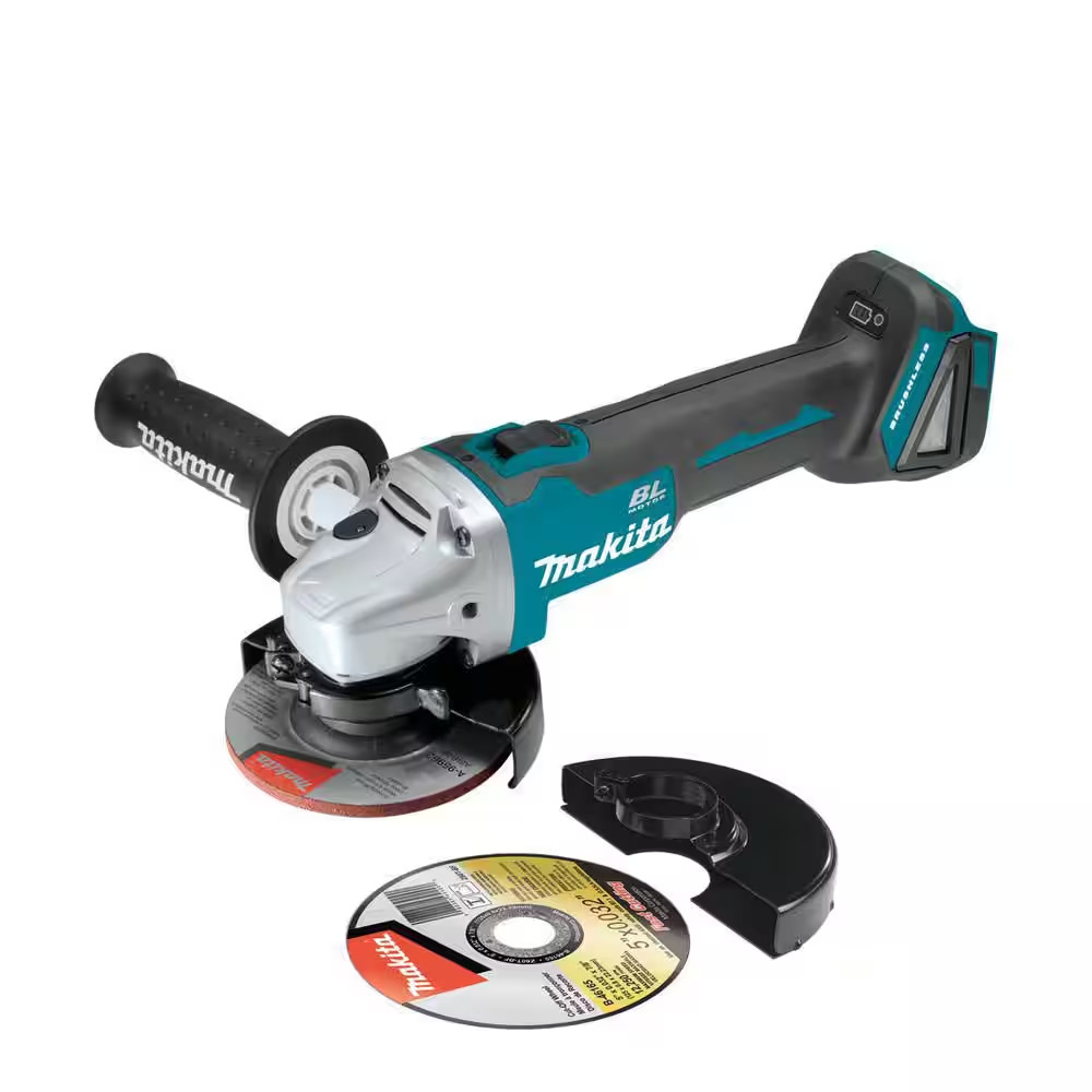 Makita 18V Lxt Lithium Ion Brushless Cordless 4 1 2 in 5 in Cut off Angle Grinde