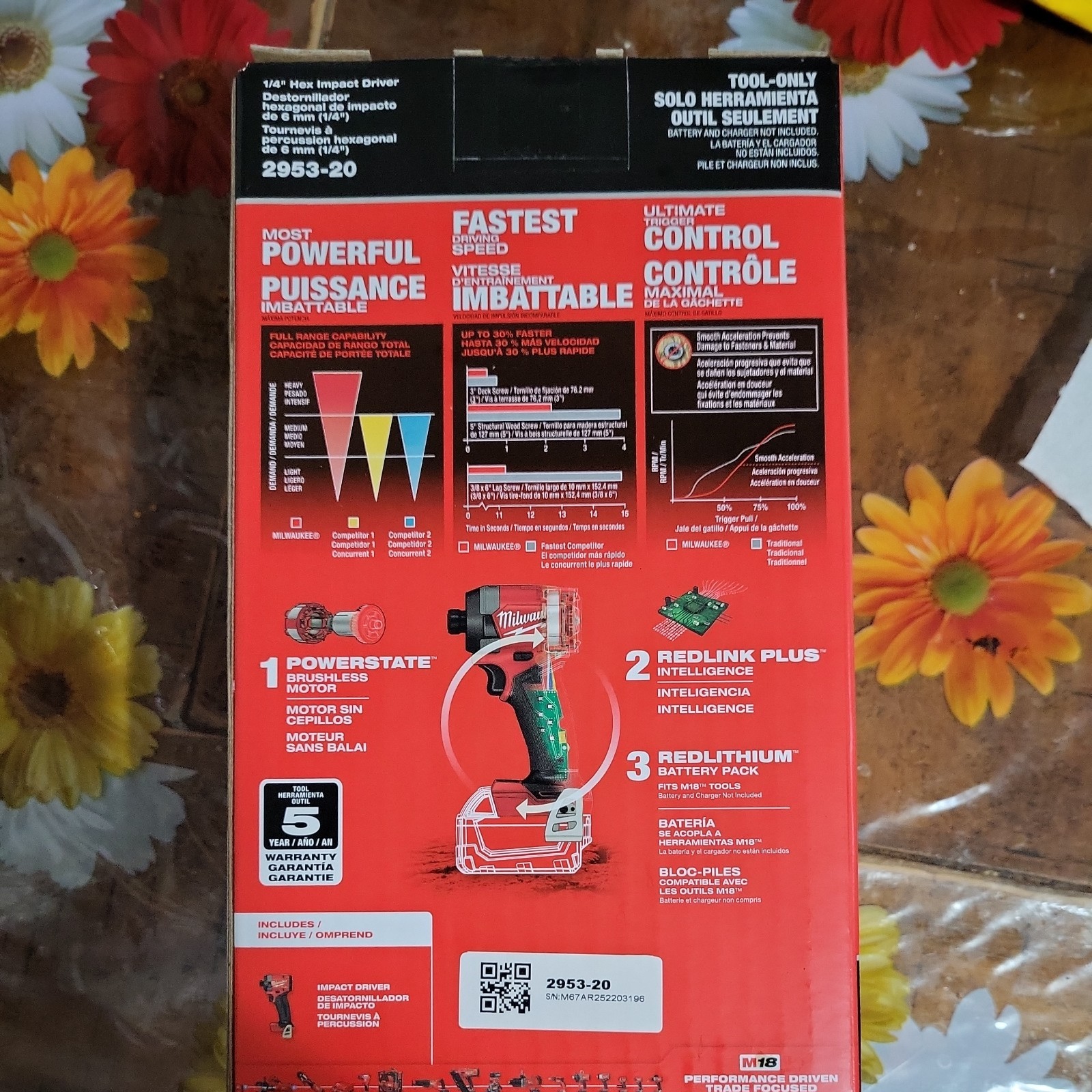 Milwaukee 2953-20 M18 FUEL 18V 1/4&Prime; Hex Cordless Li-Ion Impact Driver -Bare Tool