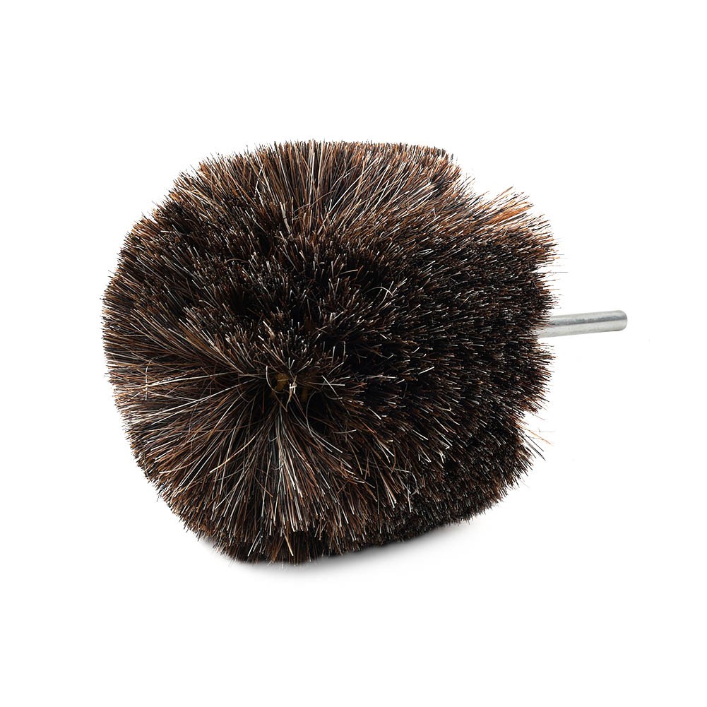 4&Prime; Horsehair Polishing Wheel Buffing Brush with Ball Head Wood Metal Rotary Tool