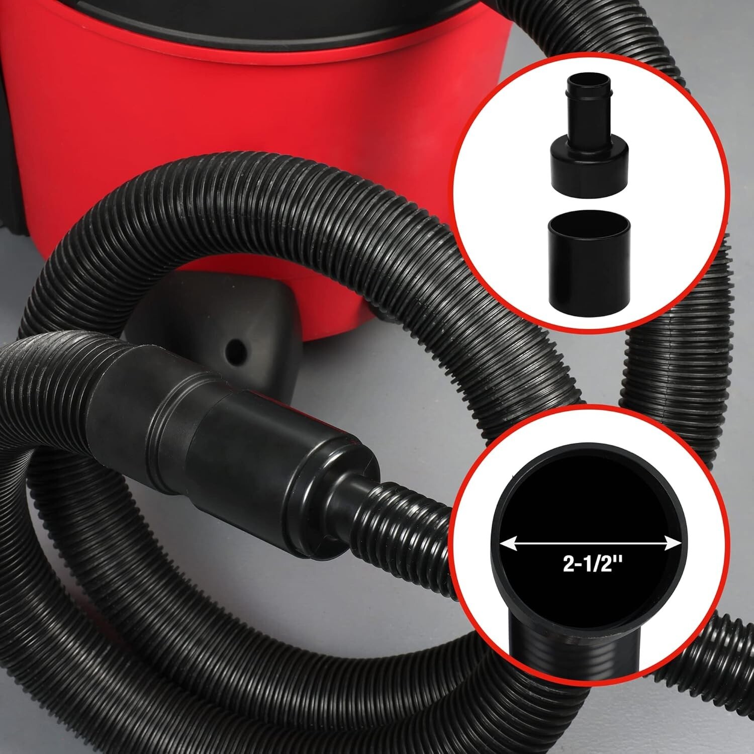 Dust-Free Hand Sander w/ 6.5ft Hose, Drywall Vacuum Sander, Sanding Pad, Adapter