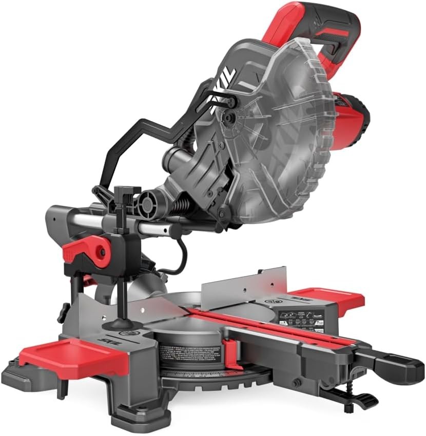 10 Amp 7-1/4&Prime; Single Bevel Miter Saw with Compact Rail System & LED Shadow Line