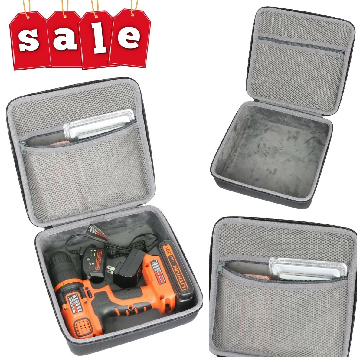 Travel Hard Case for BLACK+DECKER LDX120C 20 Volt Lithium-Ion Cordless Drill