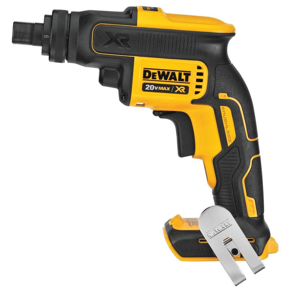 DEWALT 20V MAX XR Cordless Brushless Drywall Screw Gun w/ Threaded Clutch