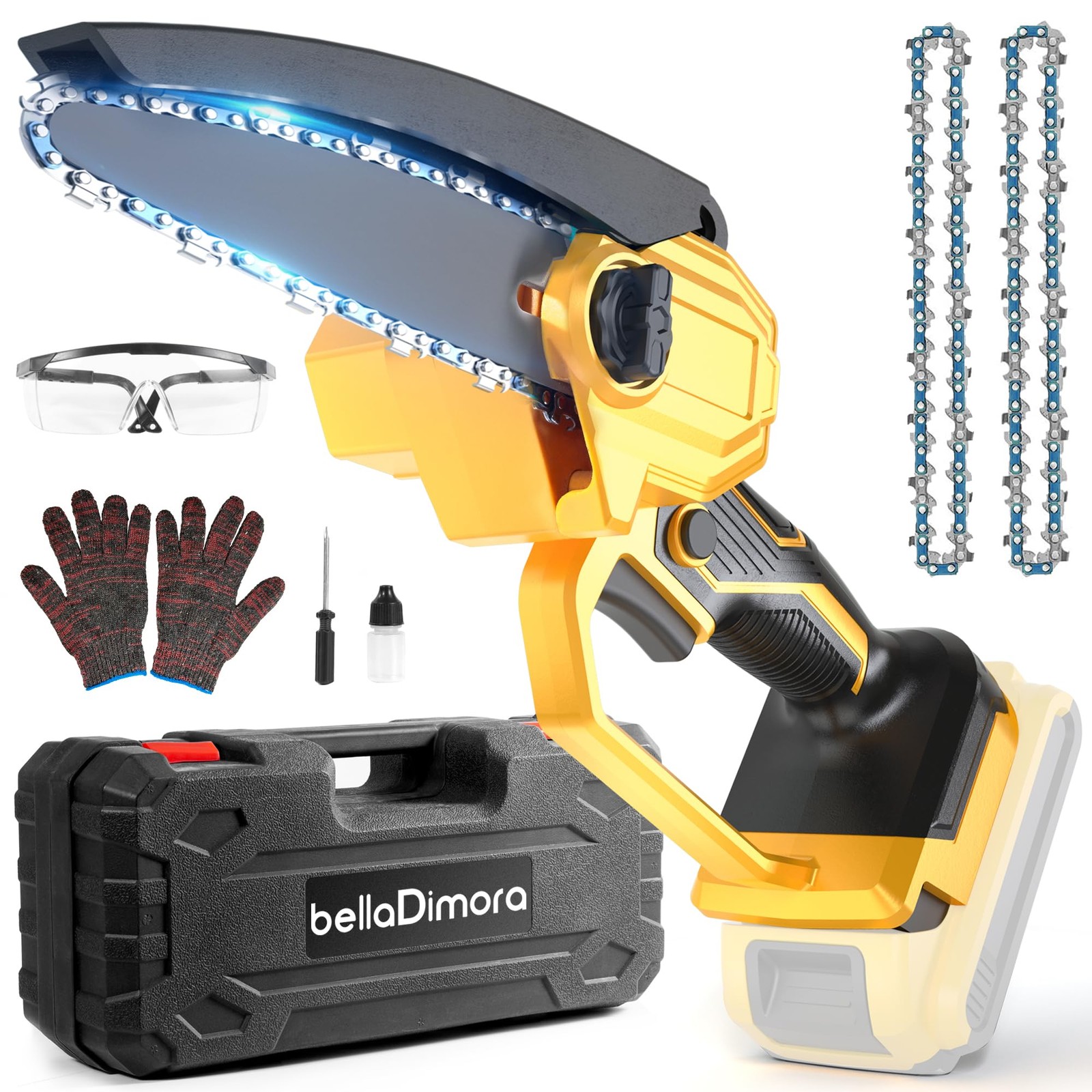 Cordless 6-Inch Mini Chainsaw for DeWalt 20V MAX Battery, Pure Copper Motor 1…