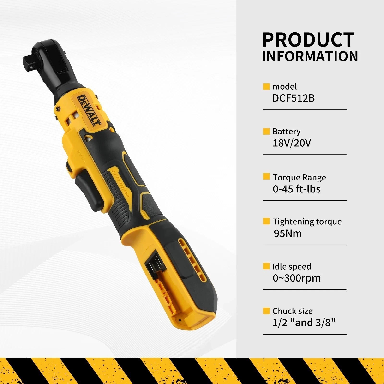 DEWALT ATOMIC 20V MAX Brushless 3/8&Prime; Cordless Ratchet DCF512 (Tool Only) NEW