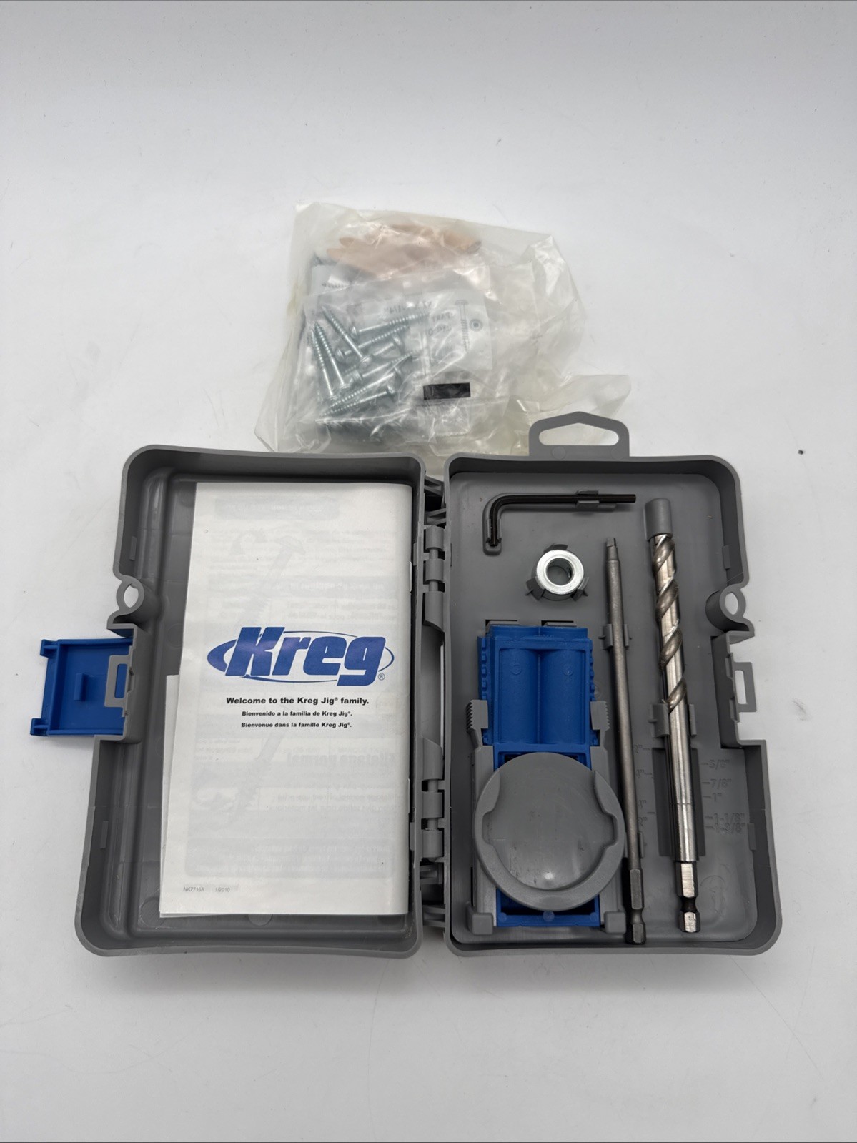 Kreg Jig R3 Tool Kit – 2 Pocket Hole Clamps, Drill Bill, Screwdriver -SHIPS FREE