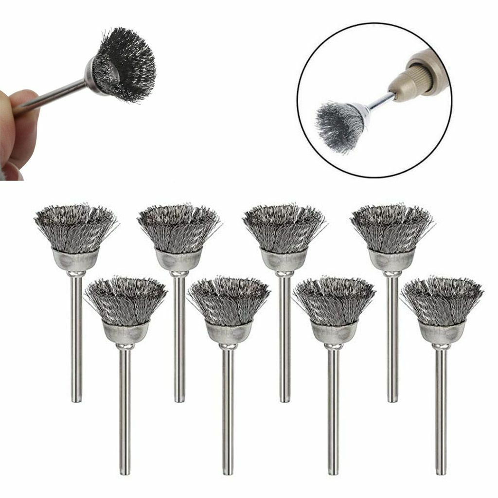 5-45Pcs Wire Steel Wheel Bowl Pen Polishing Mix Brush Set for Dremel Rotary Tool