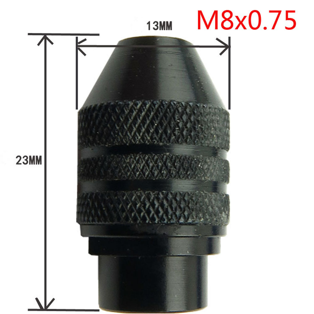 2pcs M8x0.75mm Multi Chuck Keyless Rotary Tools 0.3-3.2MM Quick Change