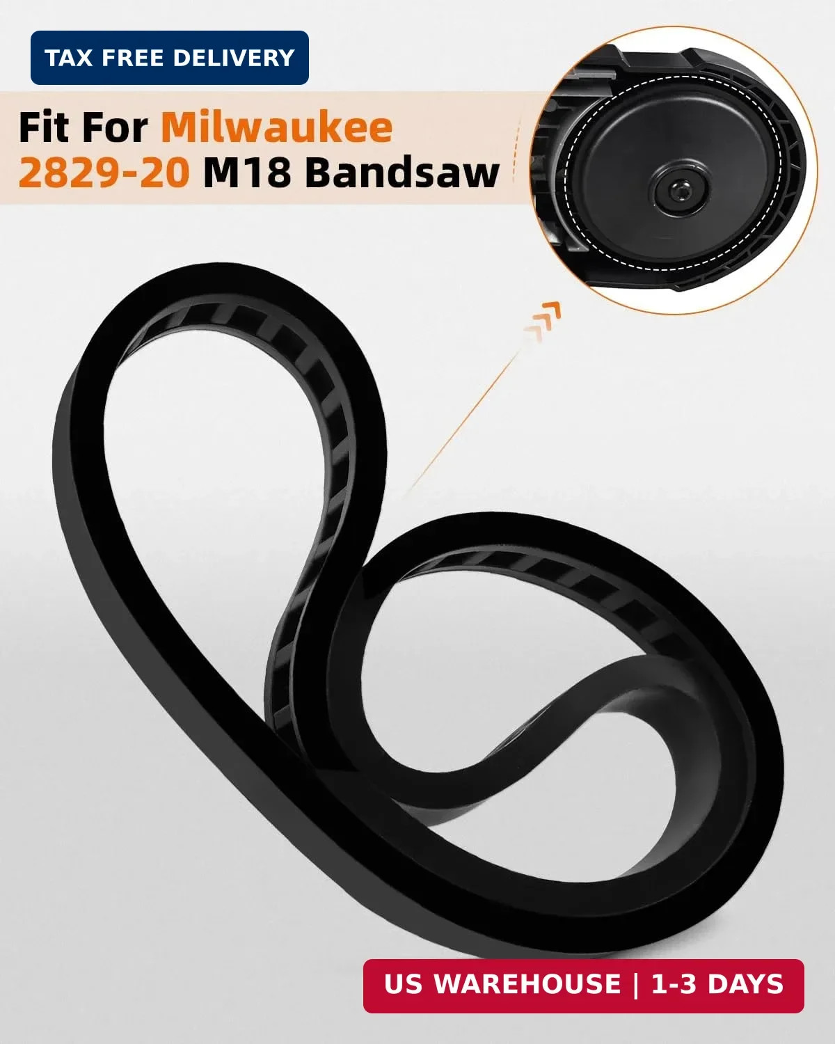 2 Pcs 45-96-0050 Pulley Tire Replacement Fit For Milwaukee 2829-20 M18 Bandsaw D