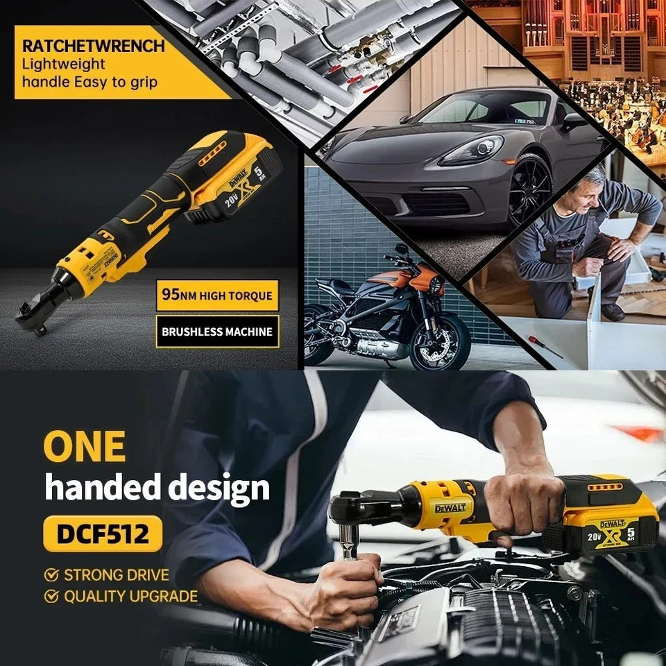DEWALT DCF512 20V Brushless Cordless Ratchet Wrench LED Tool