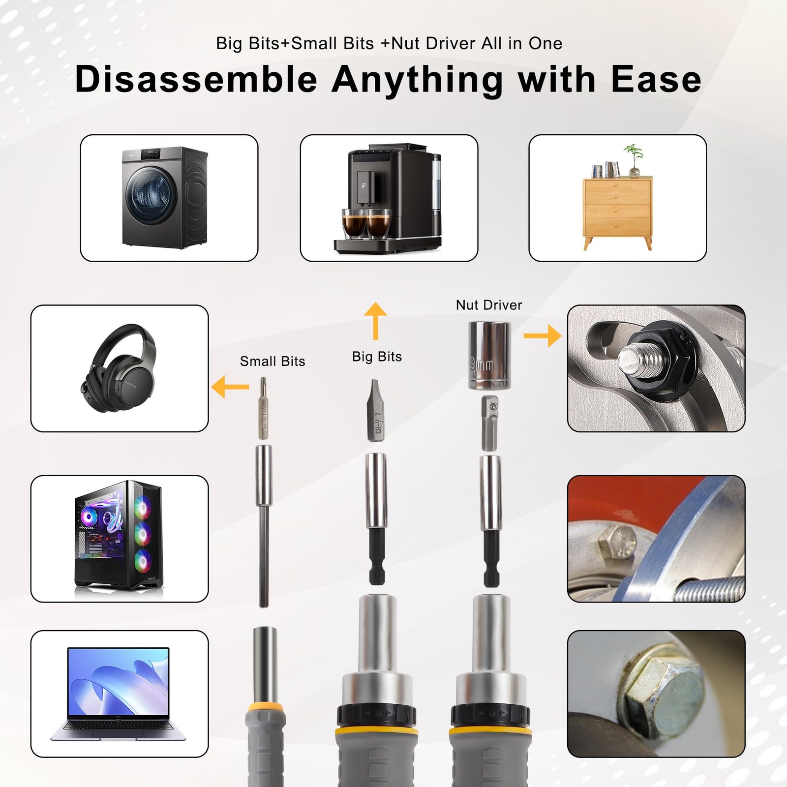 MULWARK Screwdriver Bit Set & Socket Kit, 77-Pieces Ratcheting Orange