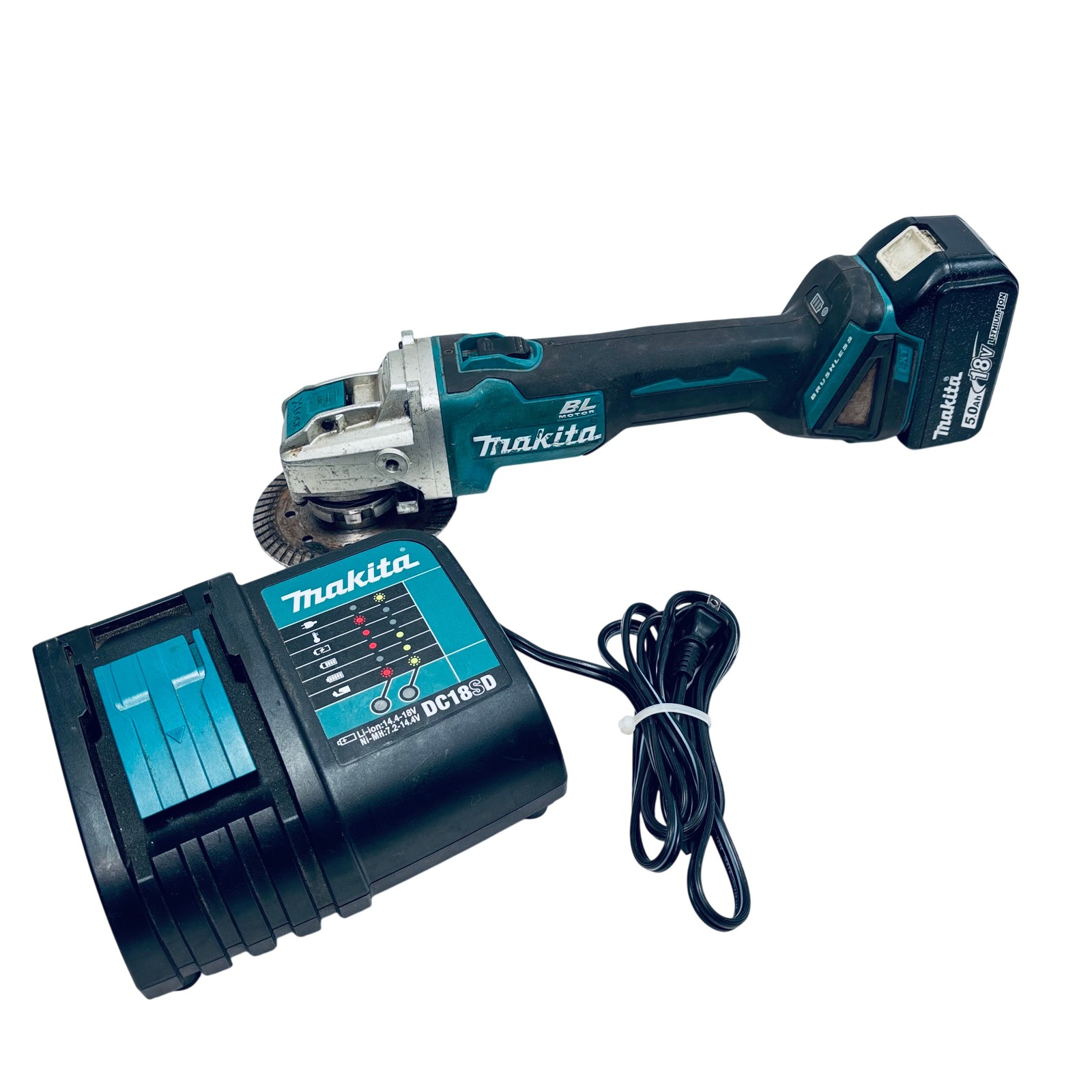Makita XAG25Z 18V Cordless 4-1/2&Prime; / 5&Prime; X-Lock Angle Grinder
