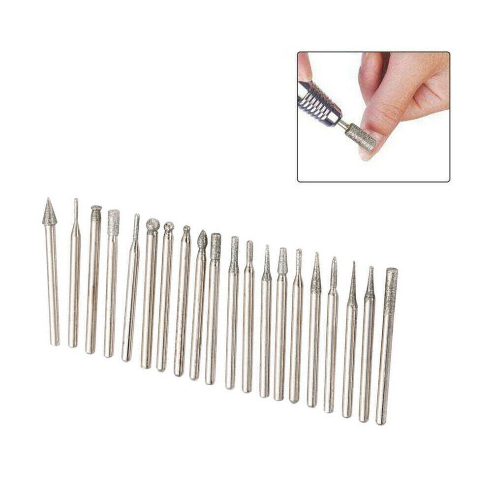 Diamond Grinding Cutting Carving Bit For Dremel Rotary Tool Stone Tile Glass NEW