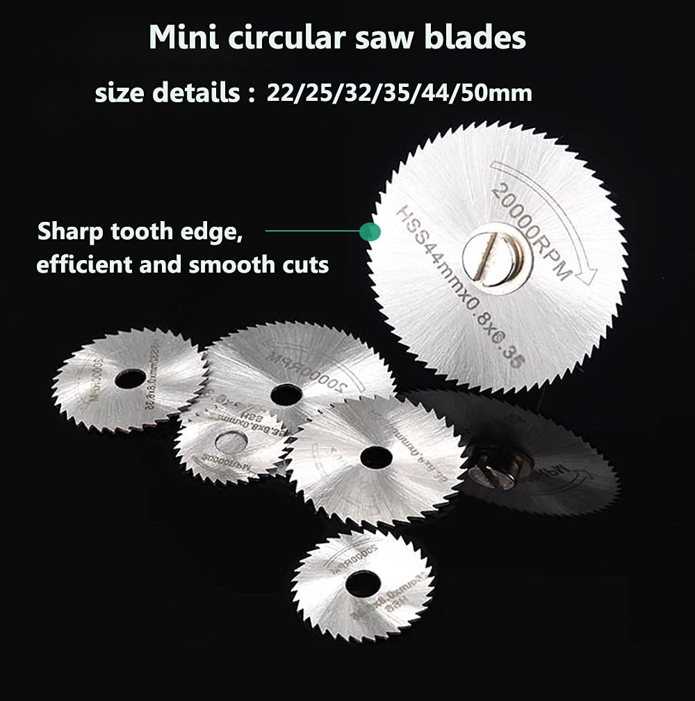 Cutting Wheel Set for Dremel Rotary Tool, HSS Circular Saw Blades, Resin Cutting