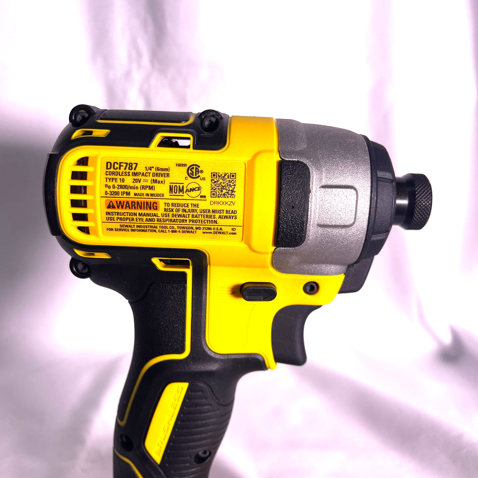 Dewalt DCF787 20V Cordless 1/4&Prime; Brushless Impact Driver 20 Volt MAX Lithium Ion